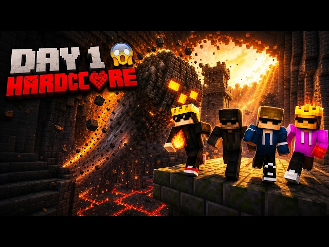 Minecraft Hardcore DAY 1 😱 | Can We Survive Our First Day? | Minecraft Hardcore Survival