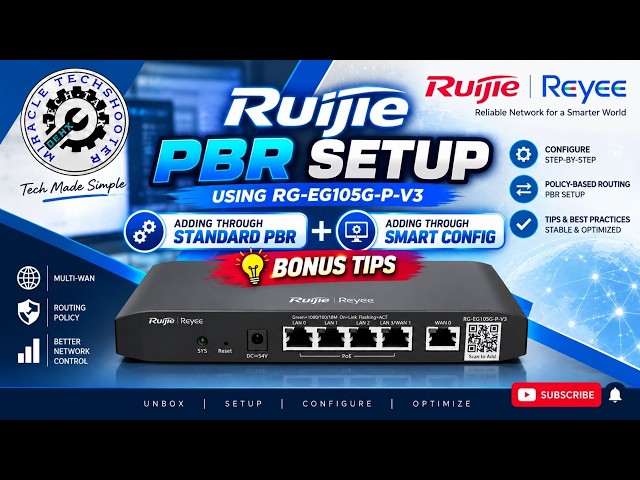 PBR Set-Up with 2 ISP in Ruijie Cloud | RG-EG105G-P-V3