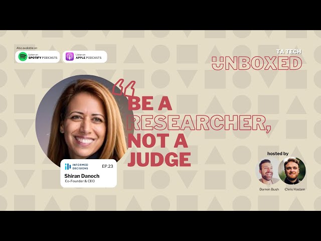 Ep 25 - The secret to elevating your interviewing skills - Shiran from Informed Decisions