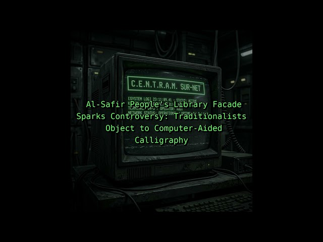 Al-Safir People's Library Facade Sparks Controversy: Traditionalists Object to Computer-Aided Ca...