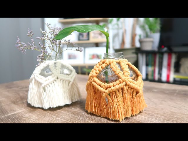 Macrame Plant Propagation Jar Cover | DIY Macrame Jar Cover #3