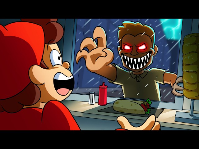 SURVIVING the SCARY SHAWARMA KIOSK... (Cartoon Animation)