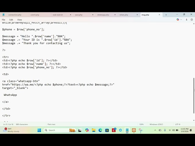 How to connect whatsapp with PHP