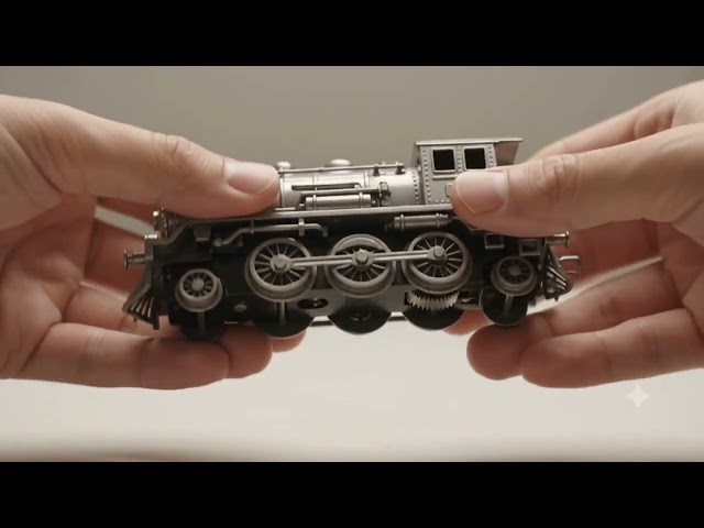 Unboxing a Pristine Metallic Train Engine #Unboxing #OddlySatisfying #ToyTrain #SatisfyingSounds