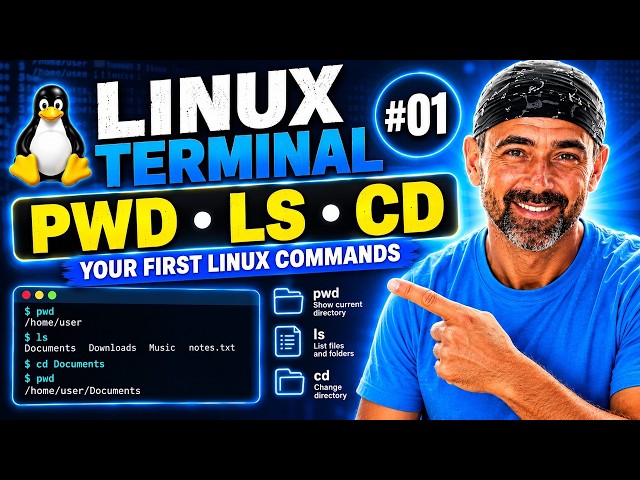 🚀 Linux Terminal #01 – pwd, ls & cd Explained Simply