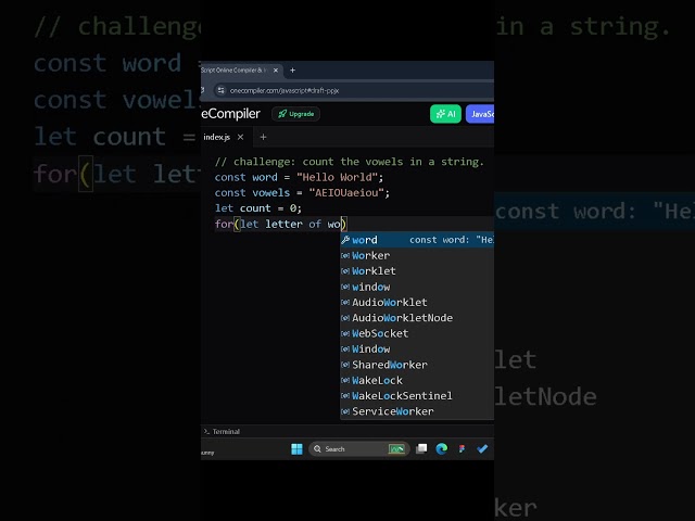 Can I solve this challenge? | Find Vowels in a string. #coding #problemsolving #codingchallenge