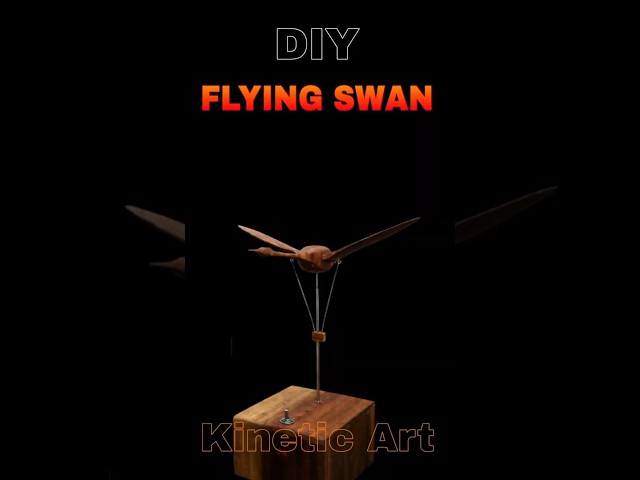 🦢 Turning Trash into Life: The Flying Wooden Swan Automaton | DIY Kinetic art | Automata