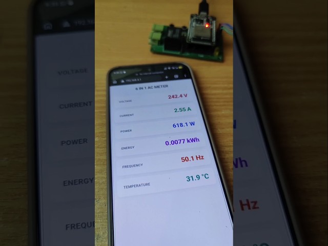 6 In 1 WiFi AC Meter #kiyanislab #jlcpcb #esp32project #energymonitoring #diyproject