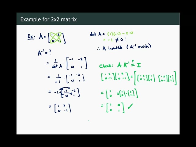 3) Inverse Matrices