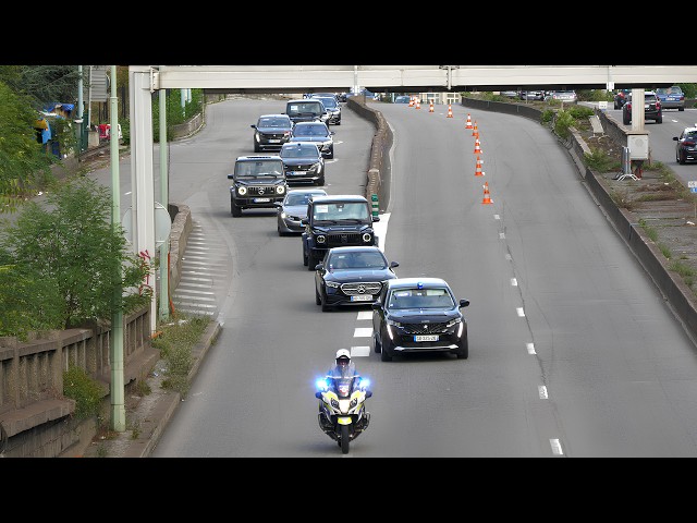 The Iraqi Prime Minister’s Heavily Secured Convoy in Paris