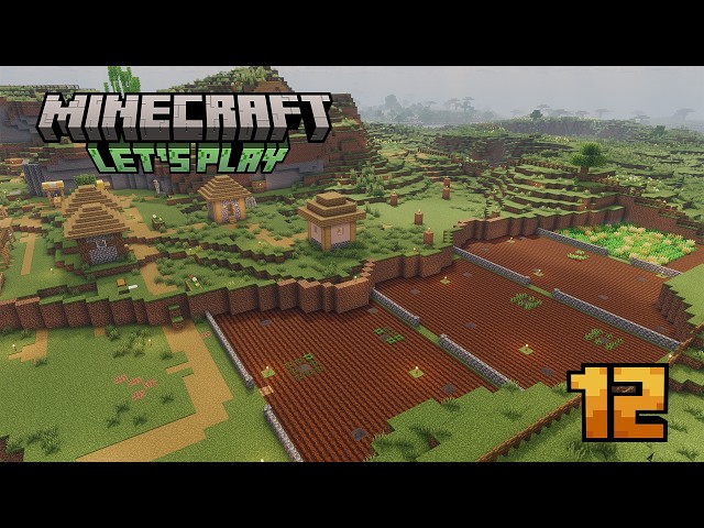 Village Crop Fields - Let's Play Minecraft - Ep. 12