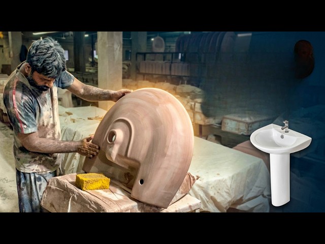 Amazing modern wash basin mass production factory  Korean bathroom sinks manufacturing process