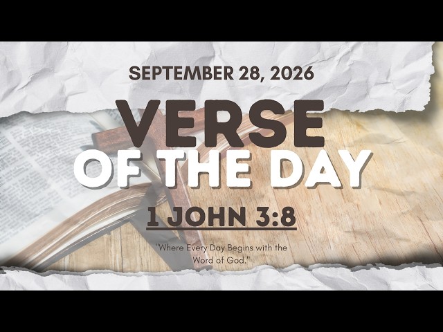 Verse of the Day | 1 John 3:8 [September 28, 2026]