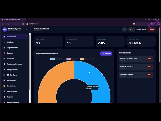 Student Management System in Django with Source Code | Full Demo