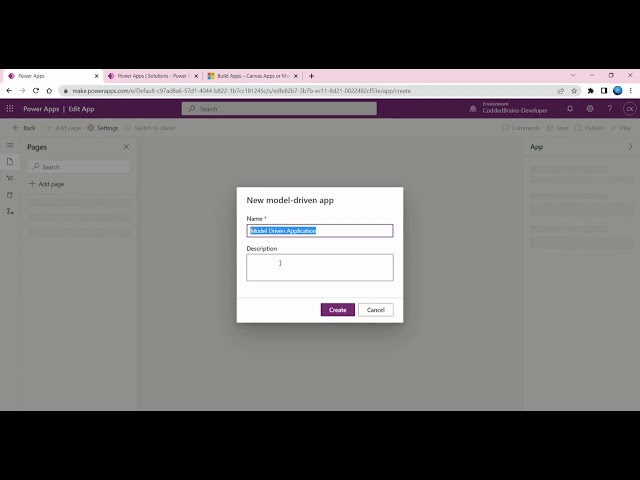 Create your own Model Driven app - Dynamics 365 App