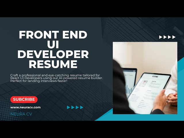How to Build a Professional Front-End Developer Resume with AI (Step-by-Step)