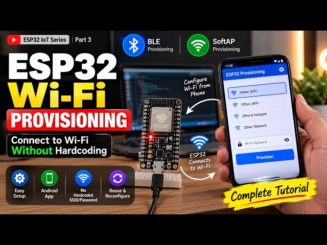 ESP32 WiFi Provisioning Using BLE & SoftAP | Arduino IDE Tutorial