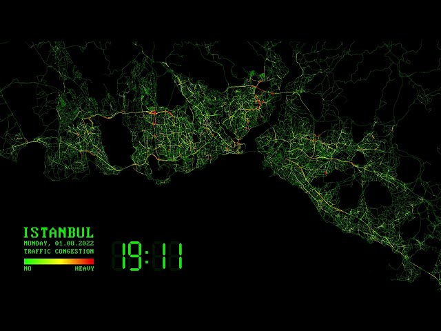 Monday Istanbul Traffic Data Visualization
