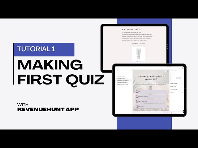 Tutorial 1️⃣ Making your first Product Quiz | RevenueHunt App