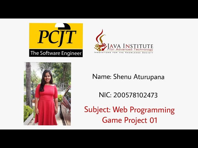JavaScript 2D Game Development | Selection Program - Java Institute For Advanced Technology- Shenu
