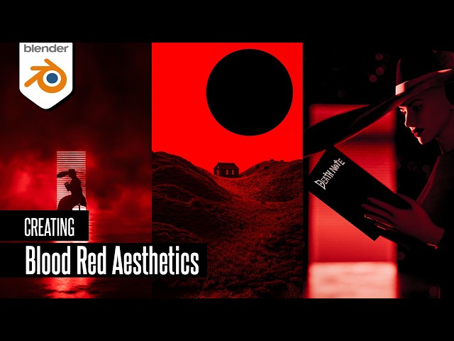 The BEST Blender Aesthetic? Red & Black Scene Creation (Timelapse)