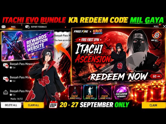 FREE FIRE REDEEM CODE TODAY SEPTEMBER 20 | REDEEM CODE FREE FIRE | FF REDEEM CODE TODAY SEPTEMBER 20