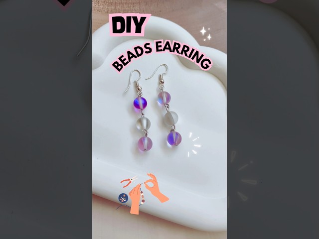 DIY Beads Earring Making ✨| Beaded Earrings tutorial video #earringsdesign #diyearrings