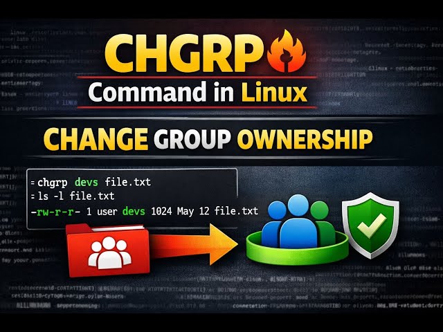 Red Hat Linux - CHGRP Command in Linux | Group Ownership Explained with Examples
