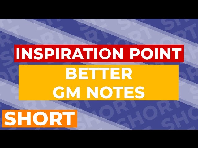 1 min RPG Idea - Take Better GM Notes #shorts