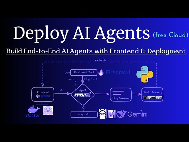 Build & Deploy End-to-End AI Agents with CrewAI, Firecrawl, Ollama, Gemini, Gradio, Frontend, Docker