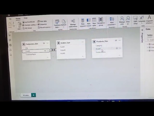 Power BI Lab 6 Part A creating relationships