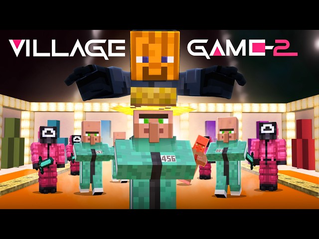 I Forced Villagers to Play SQUID GAME 2 in Survival Minecraft (No Mods)