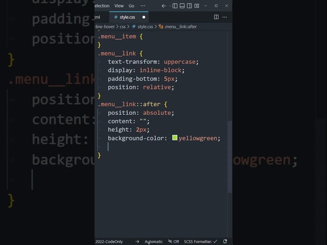 SIMPLE LINK LINE HOVER EFFECT. HTML CSS Animation. #shorts