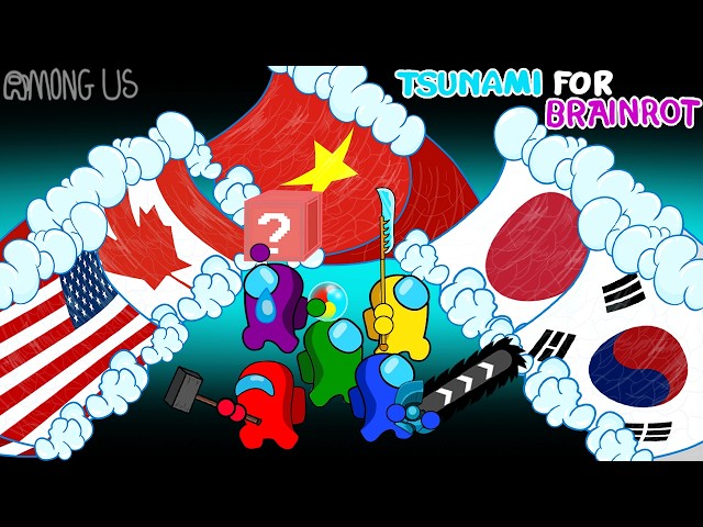 어몽어스 Mini Crewmate VS ALL TSUNAMI FOR BRAINROT SO SCARY | FUNNY AMONG US ANIMATION