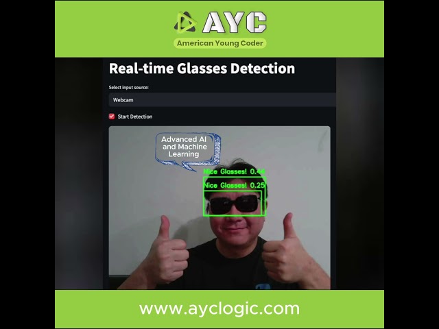 [Shorts] Advanced AI and Machine Learning - Real Time Glasses Detection