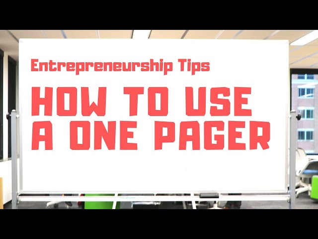 Fundraising Tips: Create a Winning One Pager!