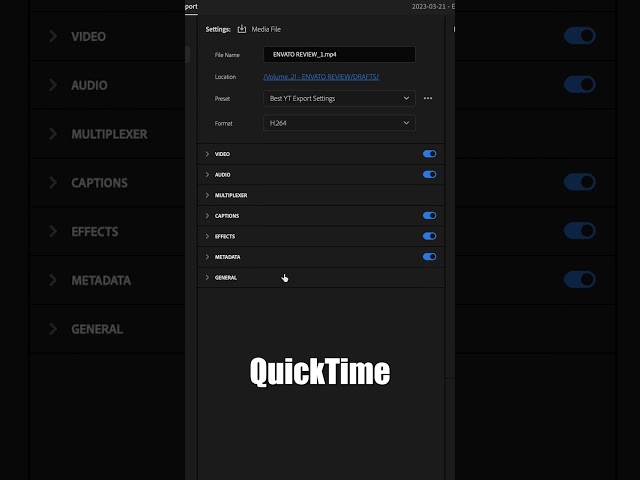 H.264 Vs. H.265 HEVC Codec Export Settings In Premiere Pro #shorts