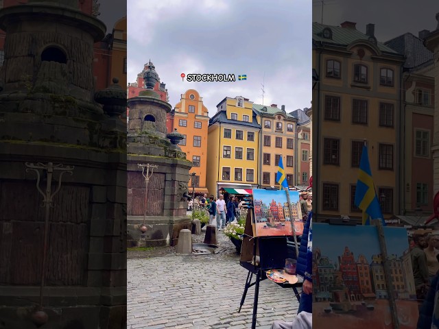 Stockholm Old Town in Summer ☀️ The City Will Look Like This Soon. #shorts #sweden #viral #video