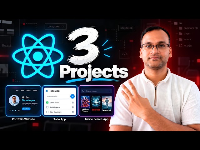 Master React by Building These 3 Real-World Projects 🚀 #coding