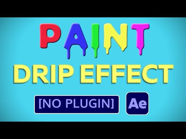 💧 How to Create Liquid Drip Text Effect in After Effects (No Talking / FREE AEP)