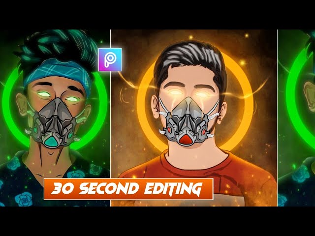 30 Second Neon Visual Mask Vector Editing In Picsart App By Deepak Creations #Shorts #Picsart