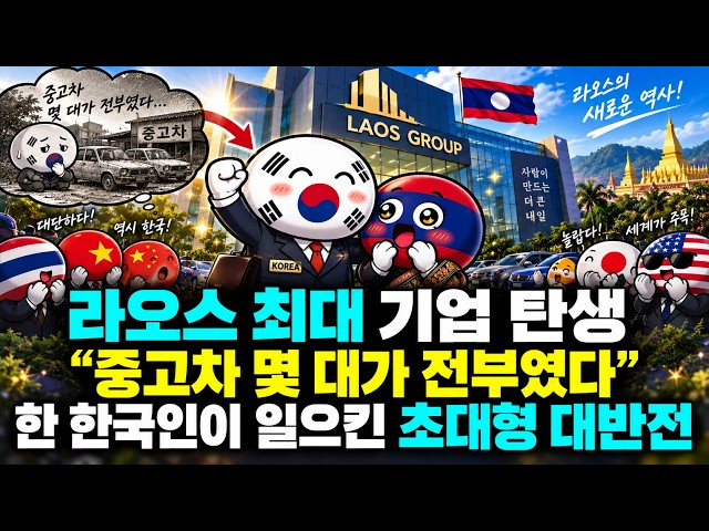 라오스 최대 기업 탄생 “중고차 몇 대가 전부였다” 한 한국인이 일으킨 초대형 대반전
