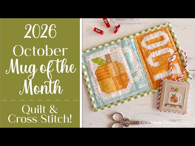 2026 Mugs of the Month: October Quilt and Cross Stitch!