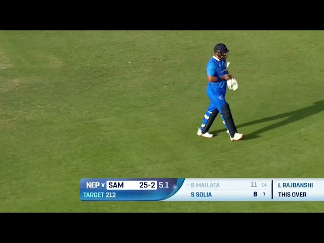 lalit Rajbansi taken wicket straight