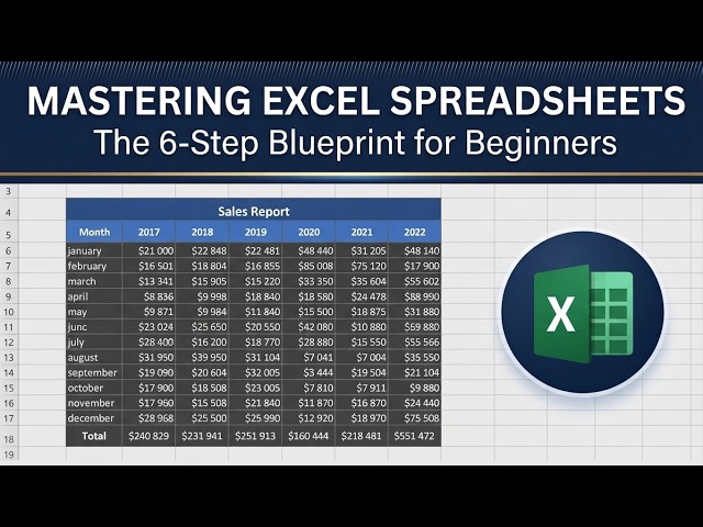 How to create a spreadsheet in excel in 5 minutes | excel for beginners