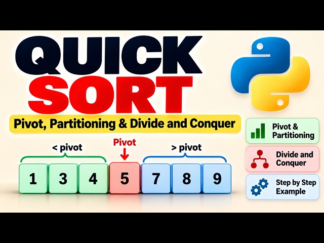 16 Quick Sort Algorithm Explained | Pivot, Partitioning & Divide and Conquer