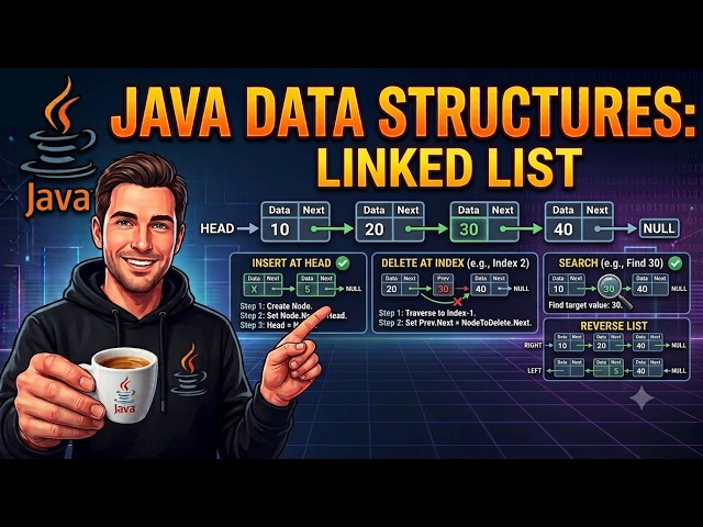 Learn Java Data Structure Visually -Linked List  | #java #datastructures #linkedlist  #visual
