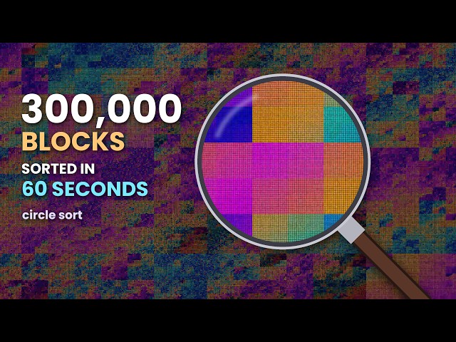 300,000 Blocks Sorted in 60 Seconds (Circle Sort)