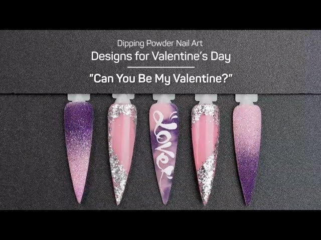 Love Nail Designs with Dipping Powder for Valentine’s Day