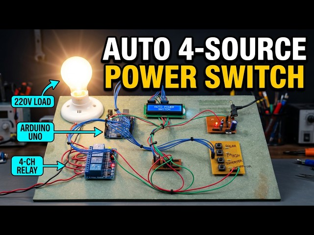 Auto Power Supply from Different Power Sources using Arduino Microcontroller | Engineering Projects